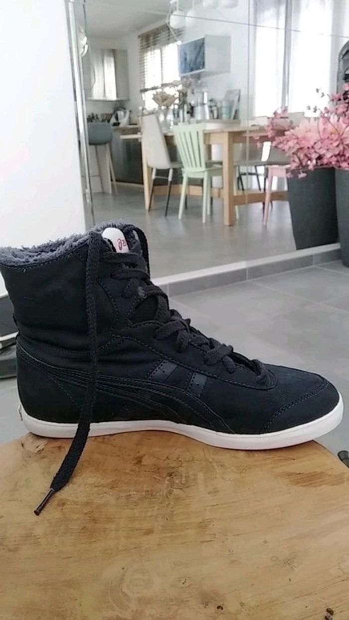 Baskets montantes asics bleu marine - photo numéro 9