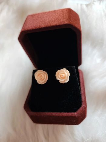 💎Boucles d’oreilles Roses Abricot 💎