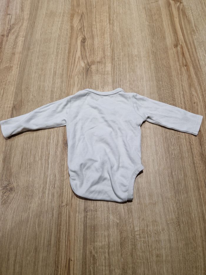 Body cache-cœur manches longues H&M blanc 1-2 mois 56 cm - photo numéro 2