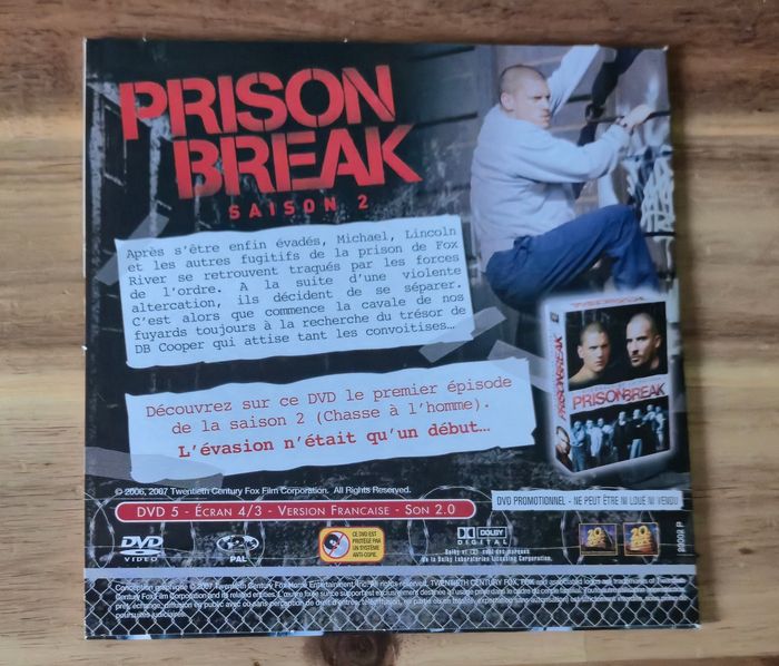 Cd Pochette Prison Break saison 2 - photo numéro 2