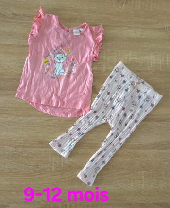 Ensemble marié aristochat  9-12 mois
