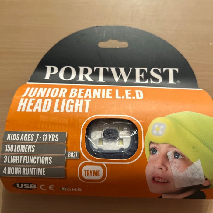 1 bonnet lampe frontale enfants neuf