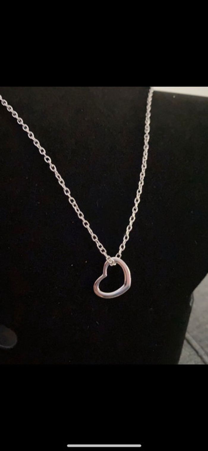 Collier argenté neuf - photo numéro 2