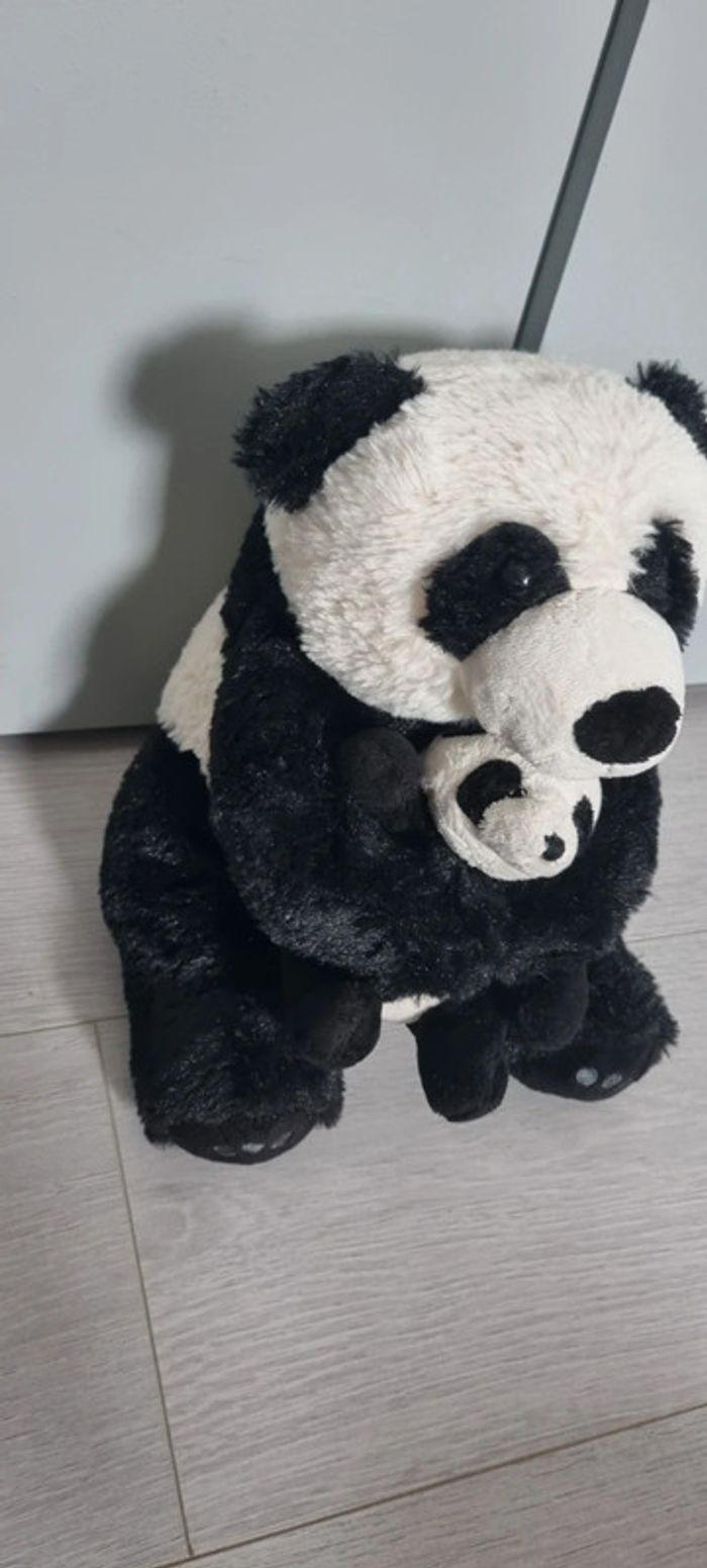 Peluche panda maman avec son bébé - photo numéro 2