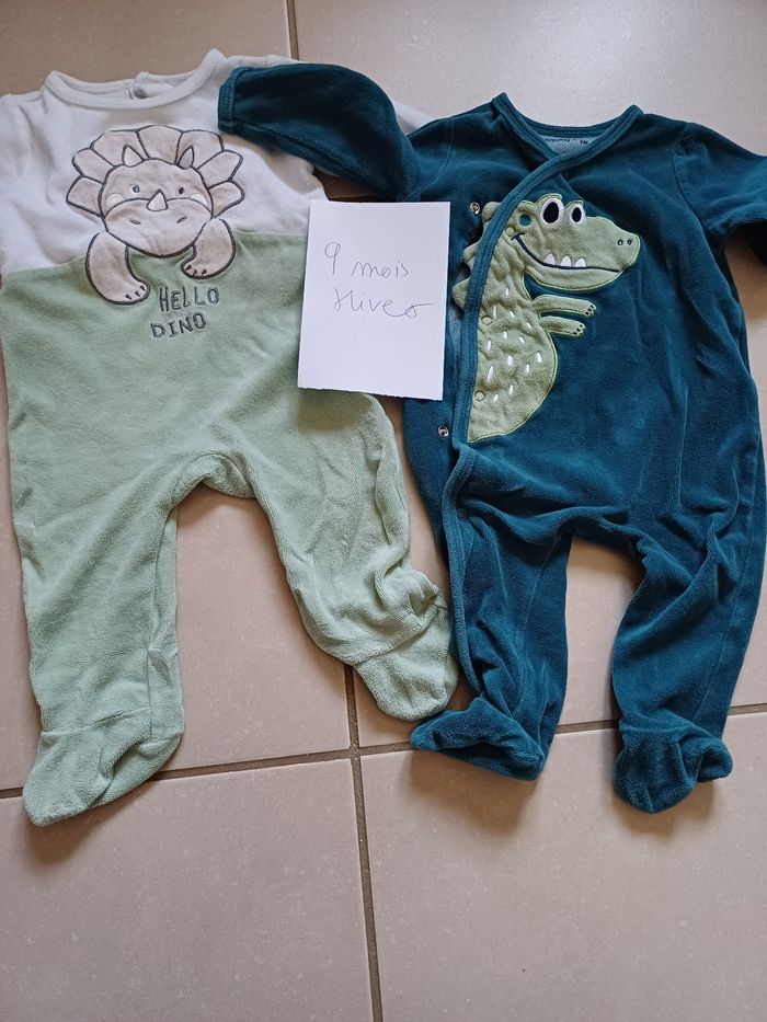 Lot 5 pyjamas 9 mois hiver - photo numéro 4