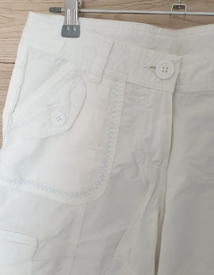 Pantacourt cargo blanc - photo numéro 2