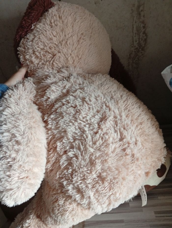 Grosse peluche chien marron - photo numéro 2