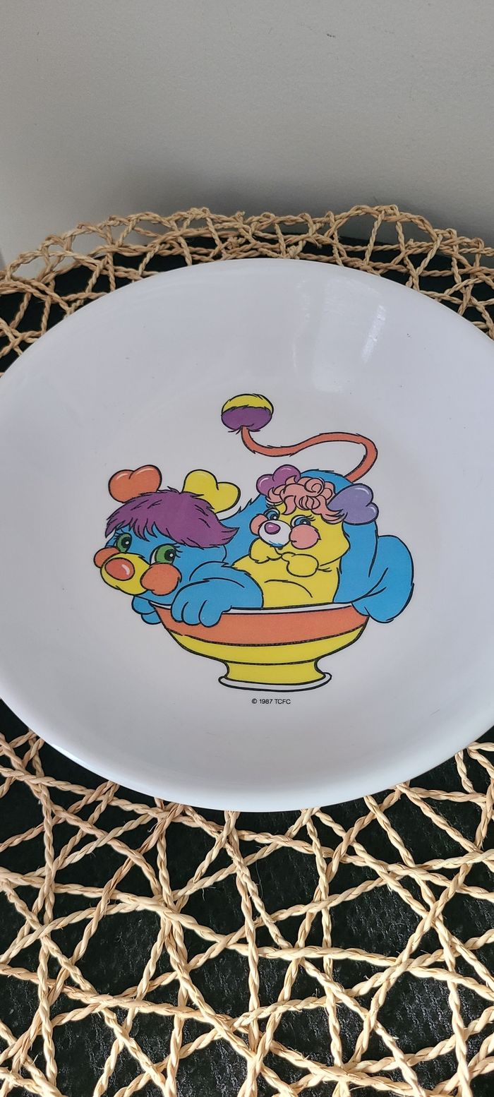 Assiette Popples TCFC Plastorex 1987 Vintage - photo numéro 2