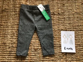 Pantalon épais motif chevron