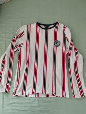 T-shirt H&M homme blanc et rouge