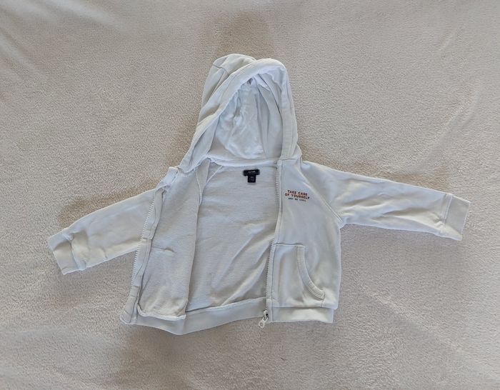 Ensemble jogging blanc marron 18 mois - photo numéro 5