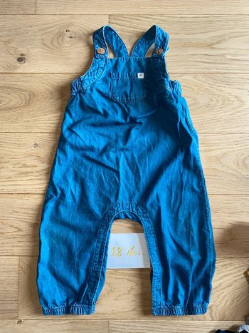 Salopette jeans souple 18 mois mixte