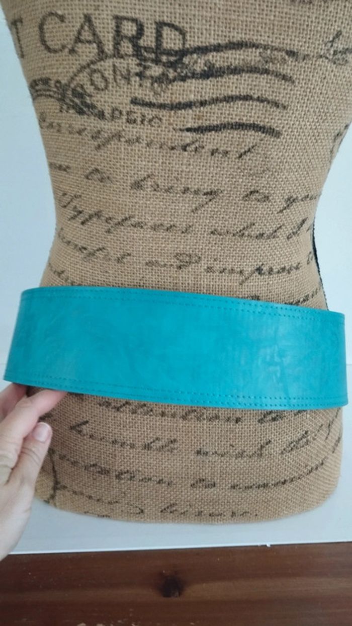 Ceinture large bleu 100 cm femme - photo numéro 6