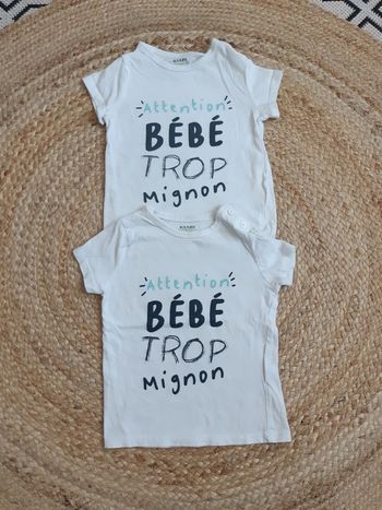 Lot de 2 tee-shirts Kiabi 18 mois