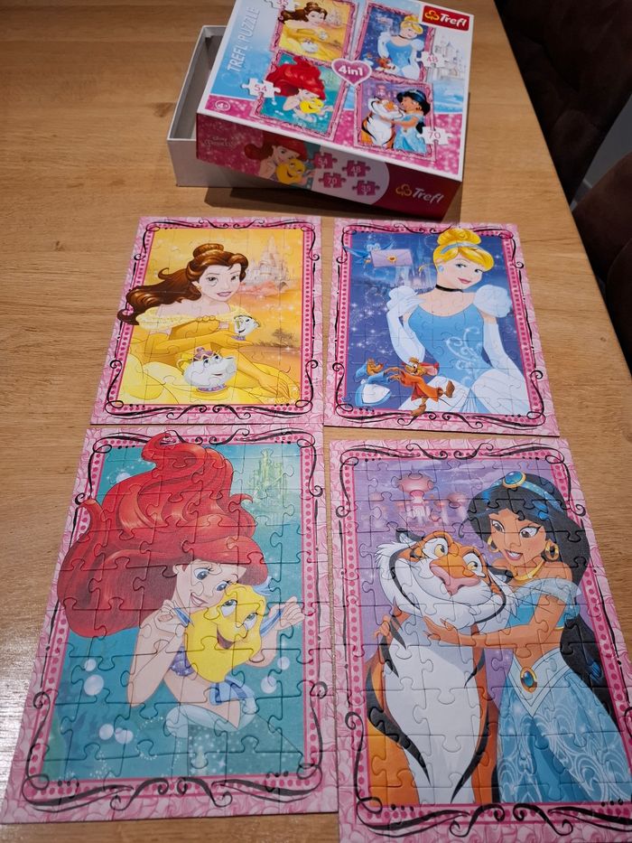 4 puzzles princesses disney - photo numéro 2