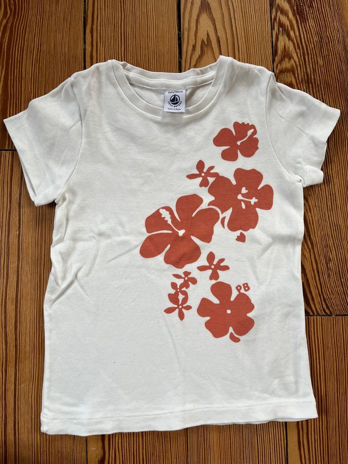 Tee-shirt blanc Petit Bateau 4 ans