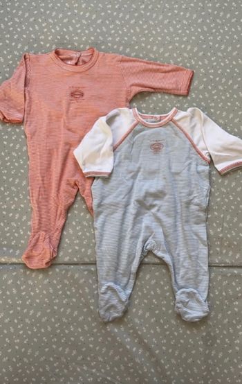 Lot 2 pyjamas Petit Bateau 3 mois