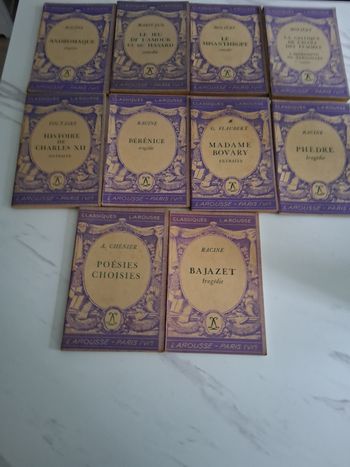 Lot de 10 livres " classiques larousse " 