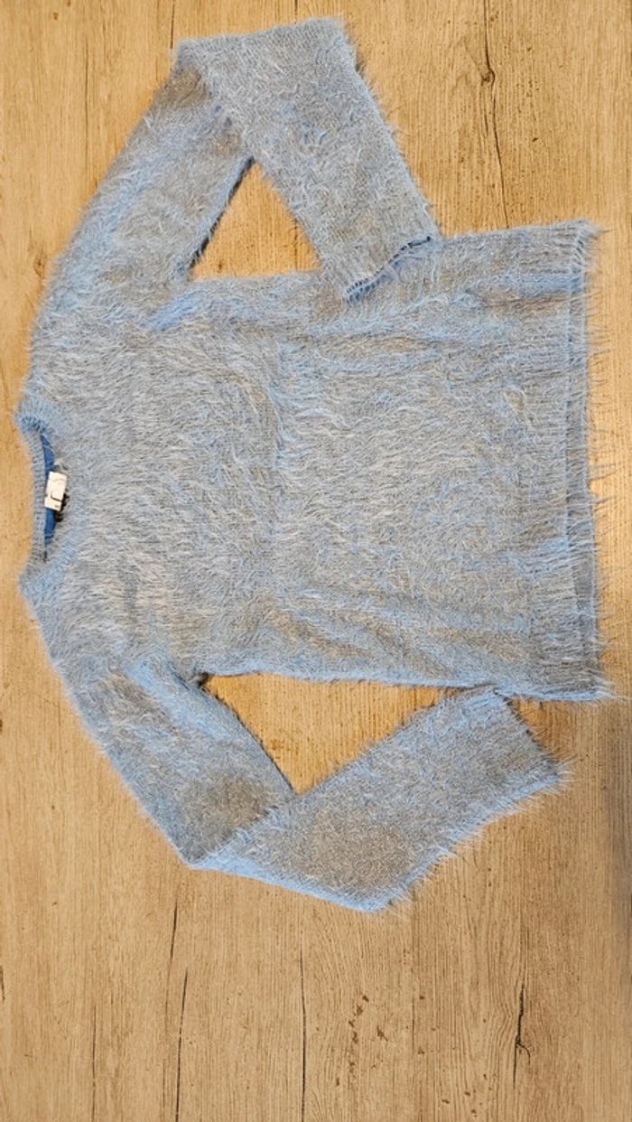 Pull à manches longues tout doux, bleu clair, JBC, taille 146/152, nickel - photo numéro 3