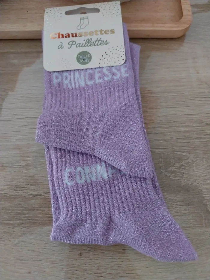 Chaussettes à paillettes Princesse Connasse