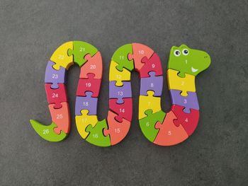 Puzzle serpent en bois