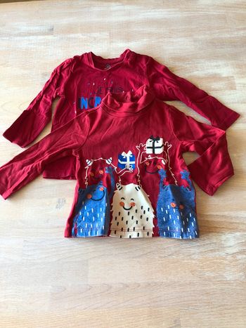 Lot de 2 tee-shirts rouges bébé garçon 18 mois
