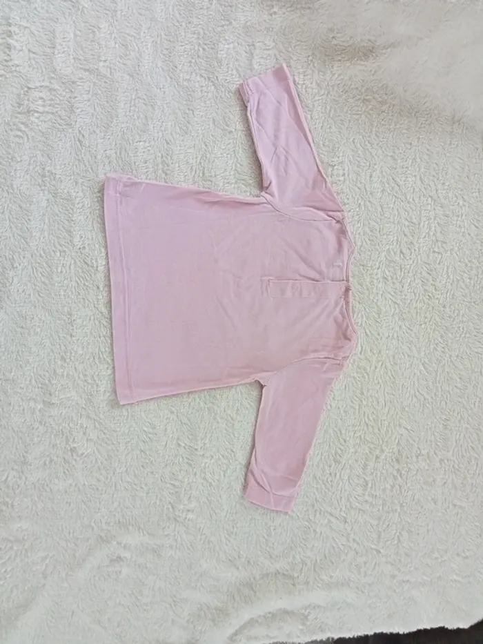 Ensemble pantalon blanc et t-shirt rose 9 mois - photo numéro 6
