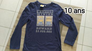 Tee-shirt manches longues 10 ans Minions