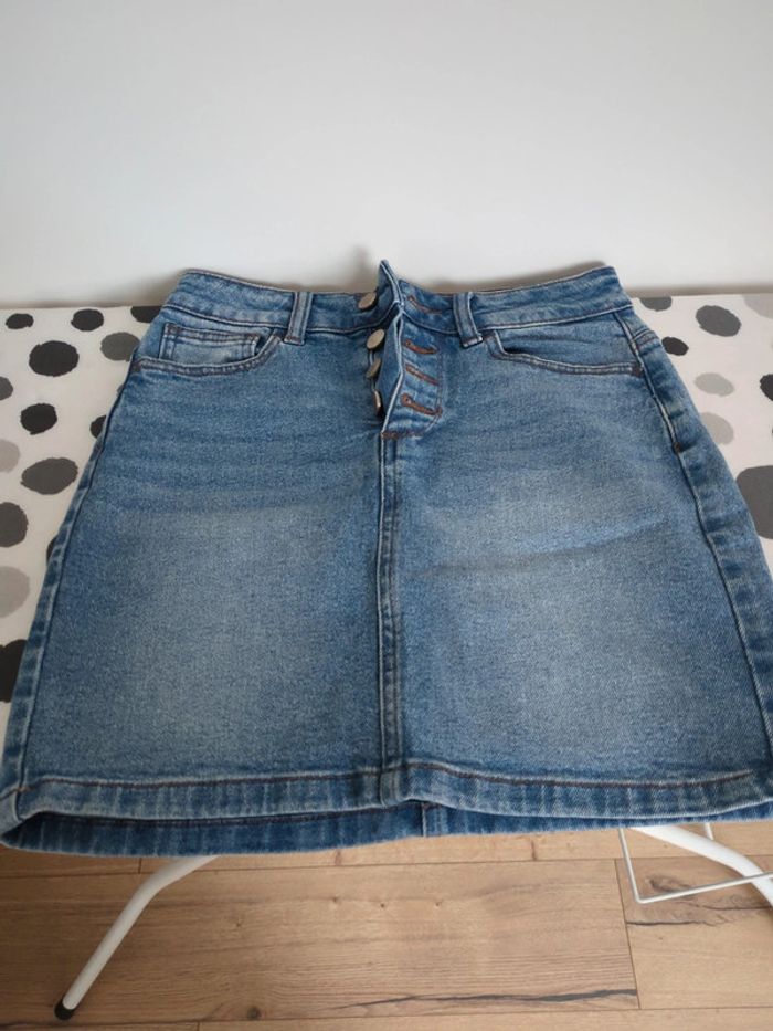 Jupe jean cache cache