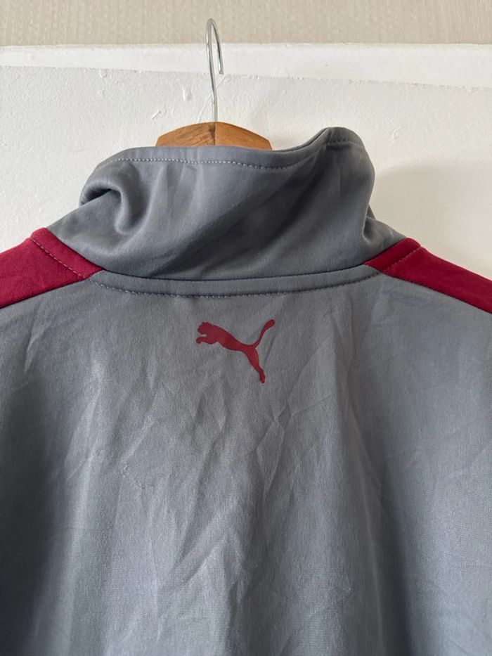 Veste Puma grise et rouge à zip – Taille M – Très bon état - photo numéro 8
