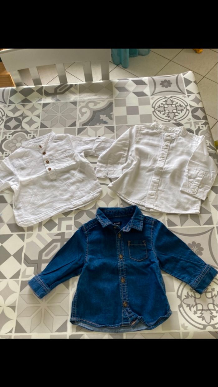 Lot 3 chemises 6mois