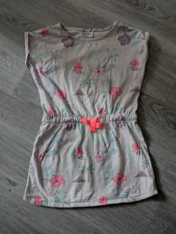 Chemise de nuit parme fleurie TAO 5 ans