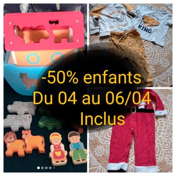 -50% sur tous les articles enfants