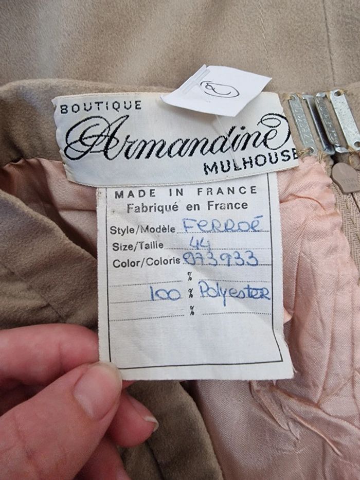 Jupe beige avec poche - vintage taille 42 💎 - photo numéro 5