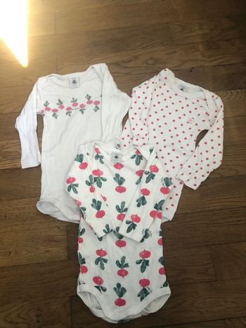 3 Bodys manches longues petit bateau 9 M