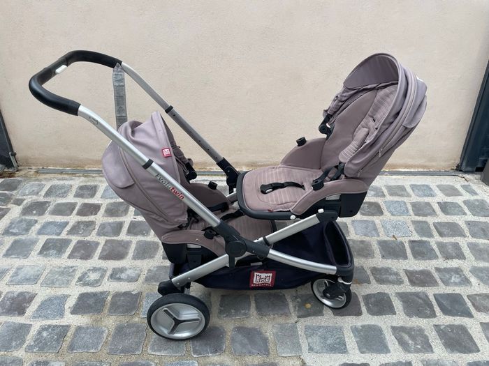 RED CASTLE Poussette double Evolutwin - Dès la naissance - Jusqu'à 15kg - Dossier réglable - - photo numéro 2