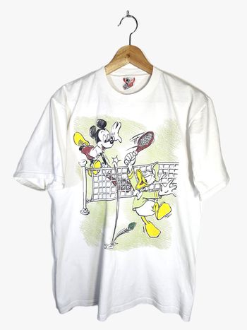 T-shirt Vintage Disney Mickey et Donald - Made in USA - Taille L