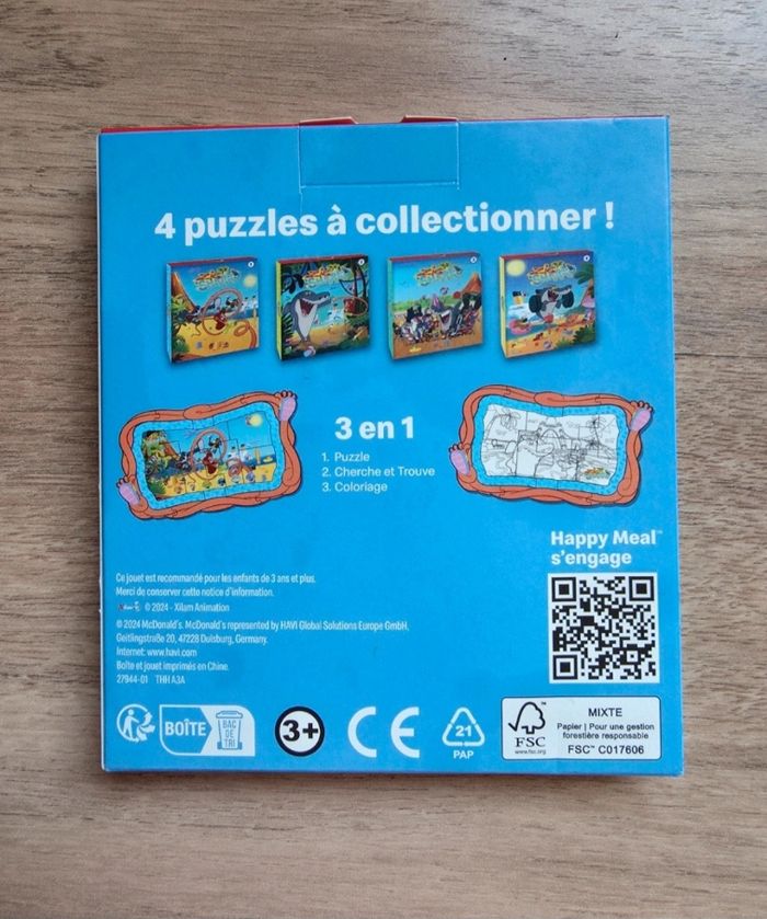 JOUET McDO - Puzzle Zig & Sharko 3 en 1 Happy Meal N°1 Neuf - photo numéro 2