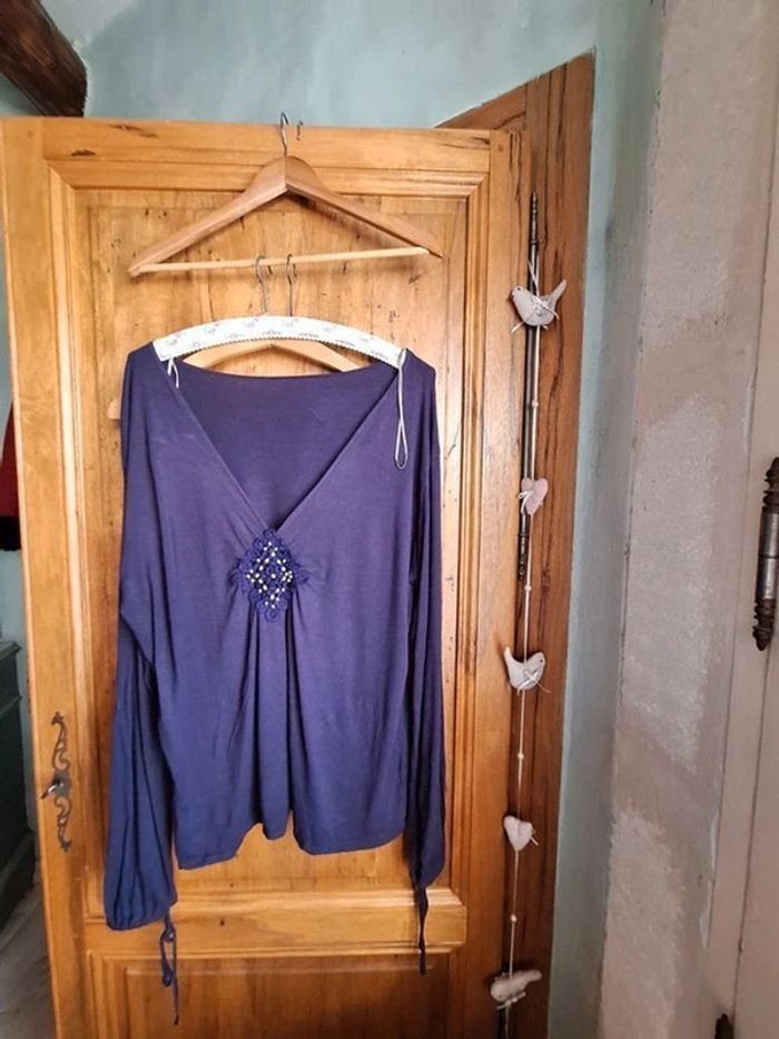Haut  bohème grande taille T 50 - photo numéro 18