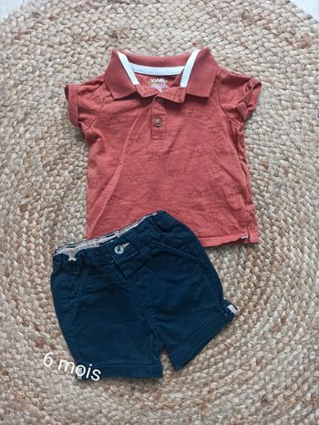 Ensemble polo short 6 mois kiabi