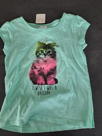 t-shirt chat licorne 4 ans