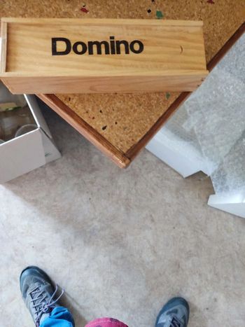 jeu domino, coffret bois