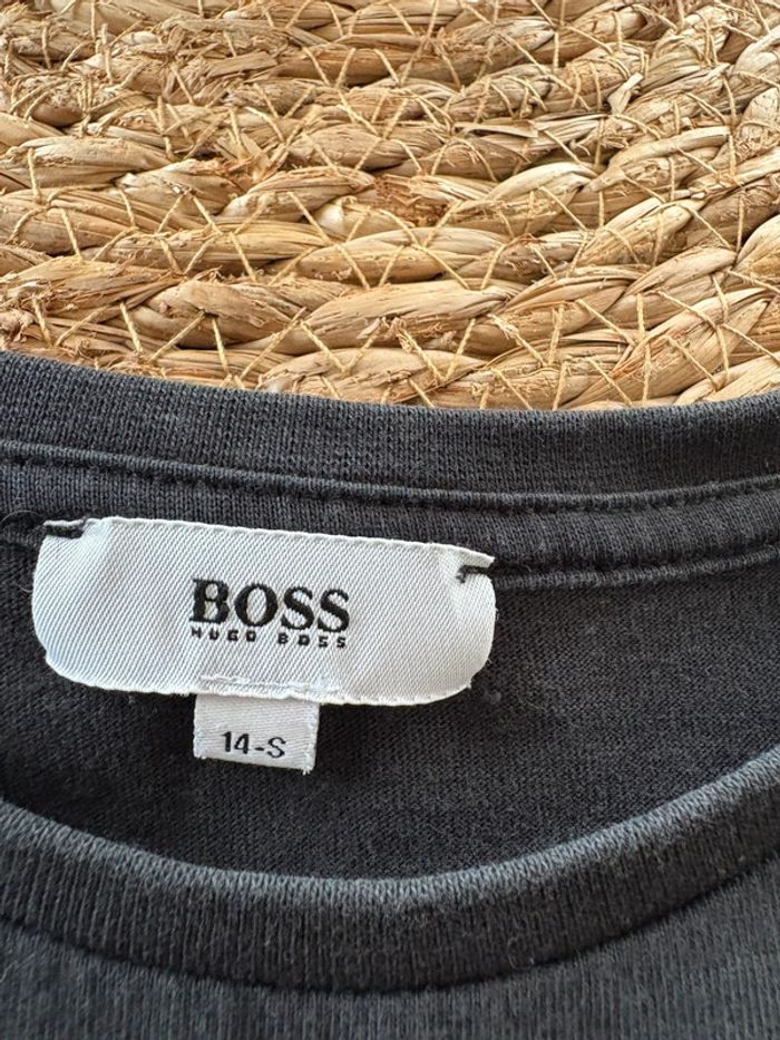 T-shirt ML Boss noir 14 ans - photo numéro 3