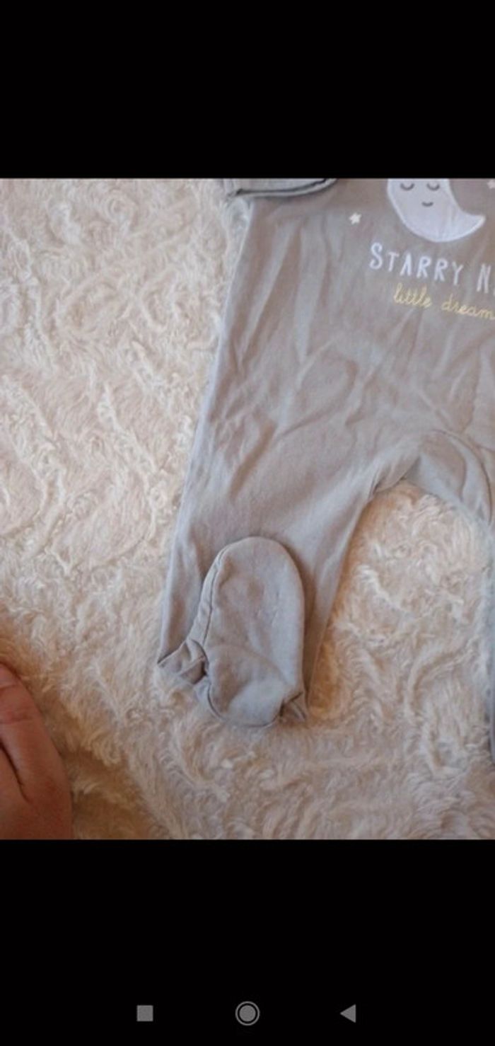 Pyjama grenouillère coton été léger Mixte 3 mois Starry night Étoile Lune Kiabi - photo numéro 6