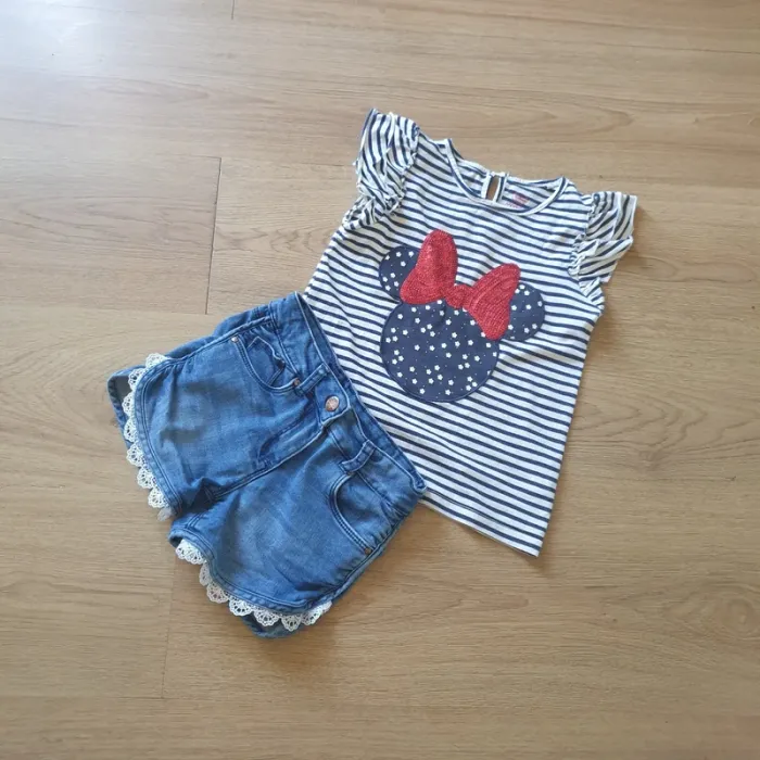 🩷 Ensemble tee-shirt MC short 6 ans Disney #emyfleury_6ansfille