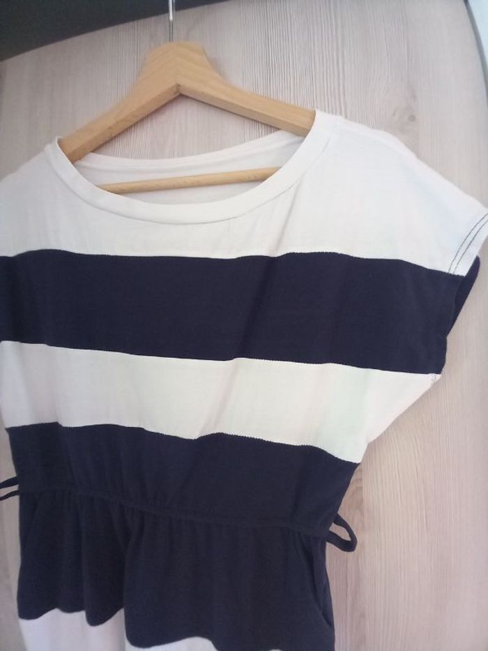 Robe d'été rayée bleu/blanc - 36/38 - photo numéro 2