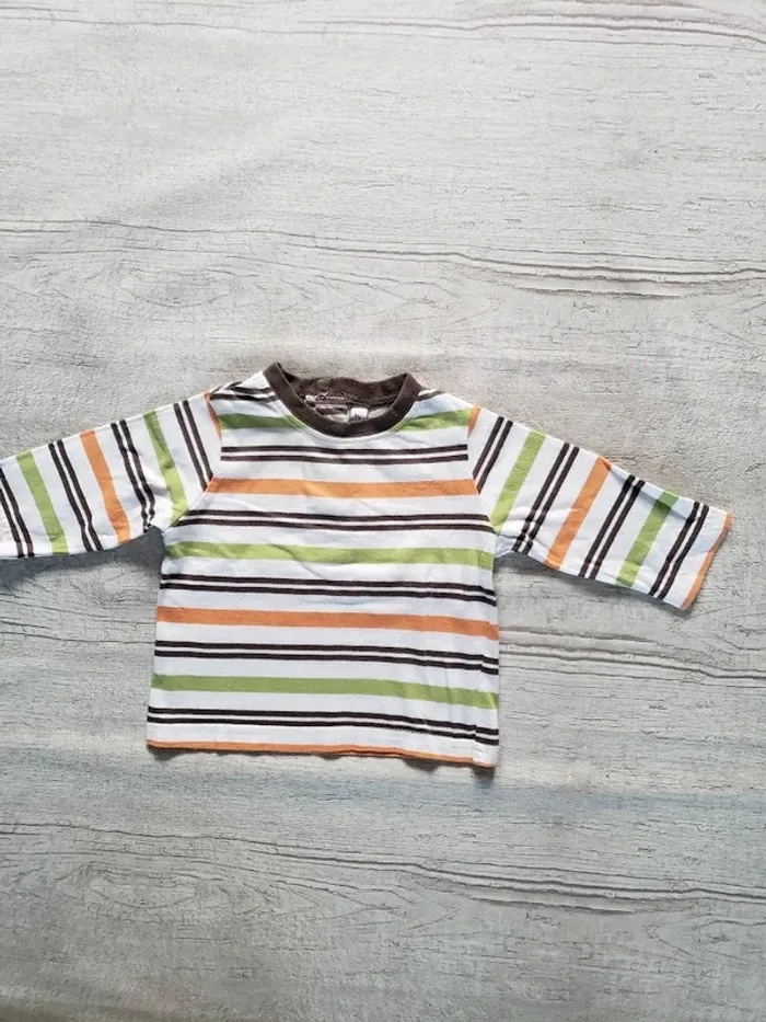 Ensemble garçon vert et marron 6 mois - photo numéro 5
