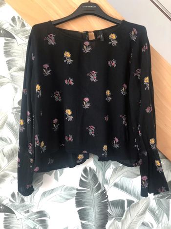 Blouse bohème noire fleurie Pepe Jeans