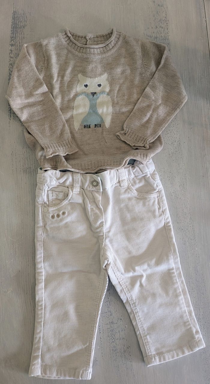 Ensemble Obaïbi fille - 12 mois - Parfait état - photo numéro 8