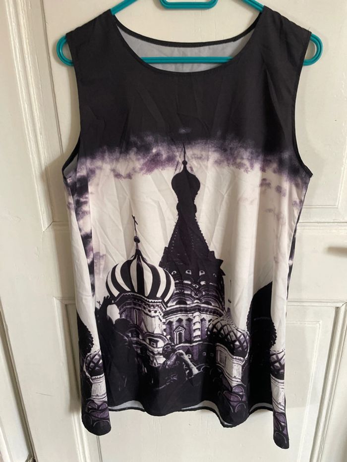 Robe tunique noir et blanc tu